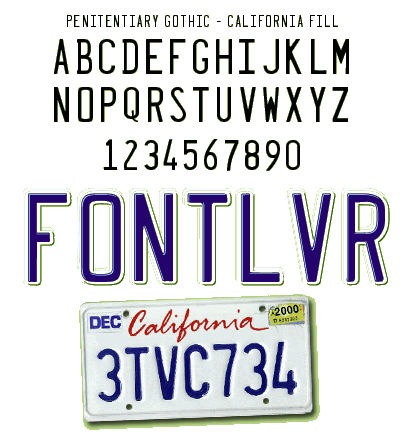california dmv font